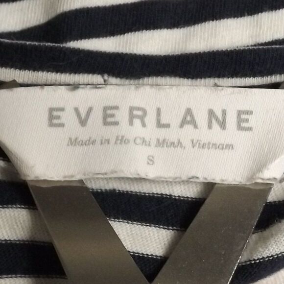 EVERLANE Tee Dress, S, Navy/white stripes, Short sleeves, Short/Mini, Casual - Picture 11 of 13